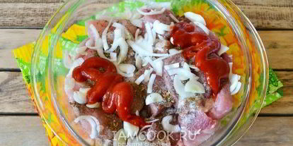 Шаг 6: шашлык ассорти из свинины, курицы и овощей