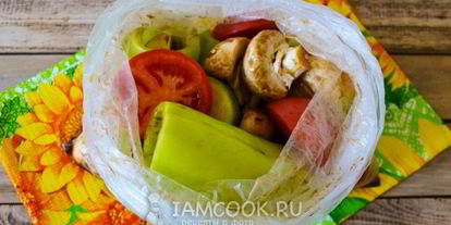 Шаг 11: шашлык ассорти из свинины, курицы и овощей