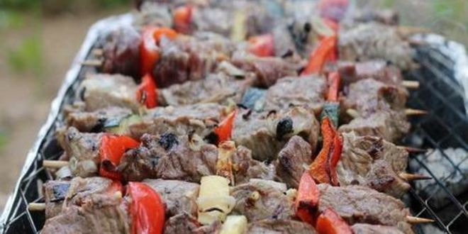 Рецепт шашлыка из говядины с цуккини и болгарским перцем