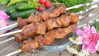 Рецепт Шашлыка из говяжьей печени