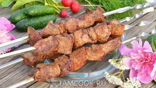 Рецепт Шашлыка из говяжьей печени