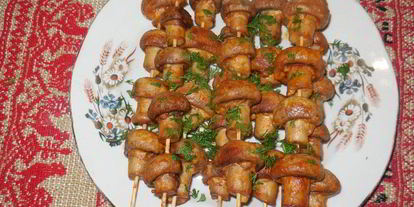 Шаг 4: шашлыка из грибов