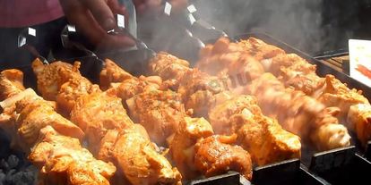 Шаг 10: шашлыка из индейки с салом