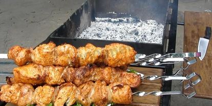 Шаг 12: шашлыка из индейки с салом