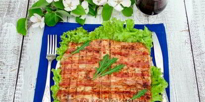 Шаг 14: шашлыка из куриной грудки в беконе