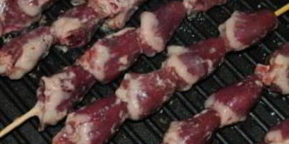 Шаг 4: шашлыка из куриных сердечек