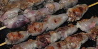 Шаг 5: шашлыка из куриных сердечек