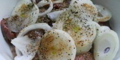 Шаг 2: шашлыка из печени на сковороде