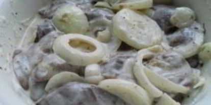 Шаг 3: шашлыка из печени на сковороде