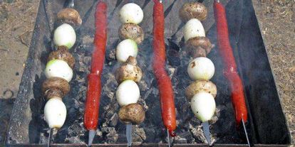 Шаг 1: шашлыка из шампиньонов