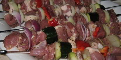 Шаг 1: шашлыка из свинины с киви