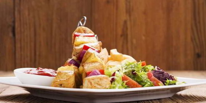 Рецепт шашлыка с овощами и карпачо из говядины