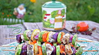 Рецепт Сицилийских шашлычков из овощей и трески