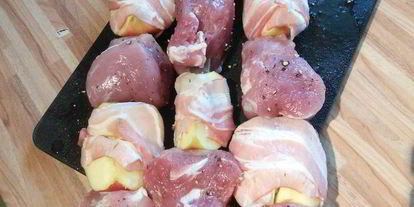 Шаг 2: яблок в беконе к шашлыку