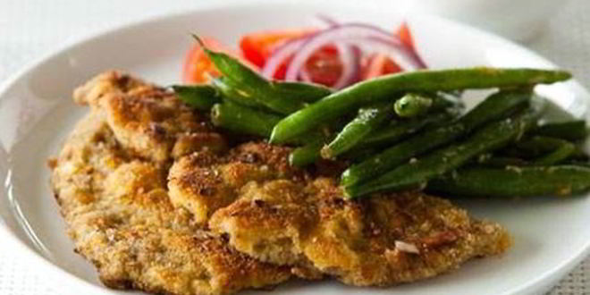Рецепт говяжьего шницеля с фасолью