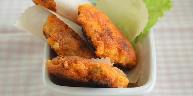 Рецепт Хрустящих мини-шницелей из свинины в панировке с тертым сыром