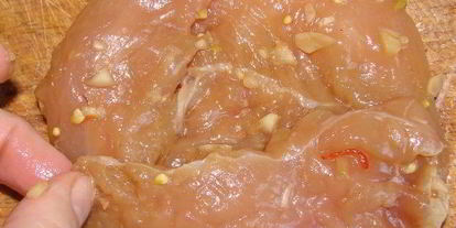 Шаг 3: куриного шницеля из кусочков малого филе