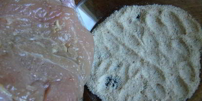 Шаг 6: куриного шницеля из кусочков малого филе