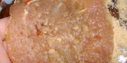 Шаг 7: куриного шницеля из кусочков малого филе