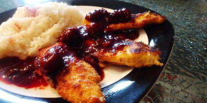 Шаг 6: миндального шницеля амаретто с острым вишневым соусом