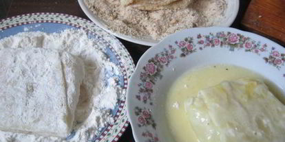 Шаг 3: шницеля из капусты с сыром