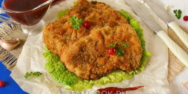 Рецепт Шницеля из свинины в духовке