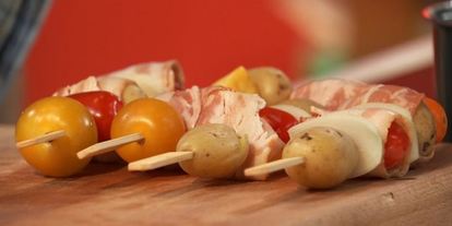 Шаг 3: микса-стейка с овощным шашлычком