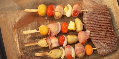 Шаг 4: микса-стейка с овощным шашлычком