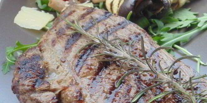 Рецепт стейка ферентино с овощами на гриле