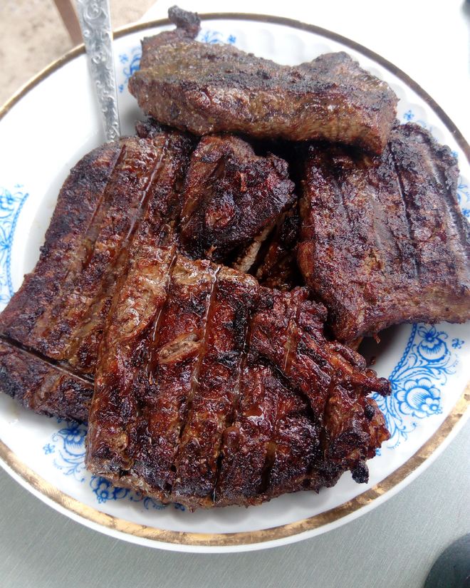 Рецепт стейка из говядины на мангале