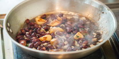 Шаг 3: стейка иза говядин с красного фасолью