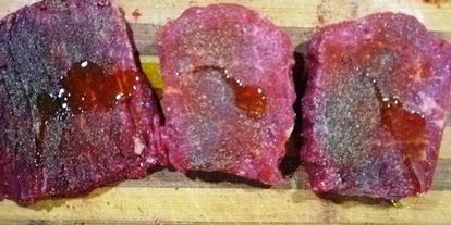 Шаг 1: стейка из говядины с лапшой из кабачка