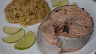 Рецепт Стейка из семги на пару