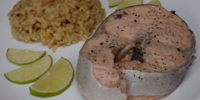 Рецепт стейка из семги на пару