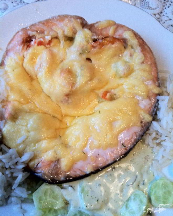 Рецепт стейка из семги с сюрпризом