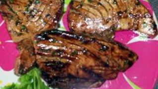 Рецепт Стейка из тунца в медовой глазури на гриле