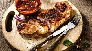 Рецепт Стейка с острым томатным соусом