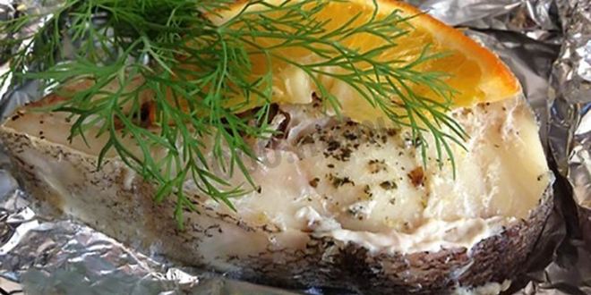 Рецепт стейка трески в духовке в фольге