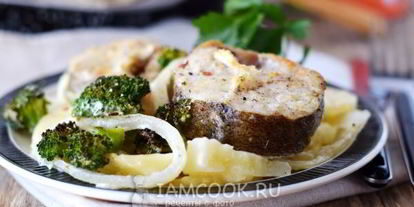 Шаг 12: стейка трески в духовке