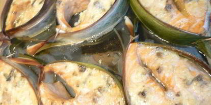 Шаг 2: стейков из лосося с голубым сыром