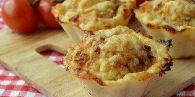 Рецепт Куриных тефтелек в картофельных корзиночках с сыром