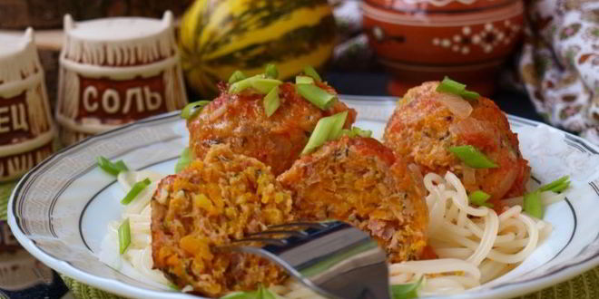 Рецепт Тефтелей из индюшиного фарша с тыквой