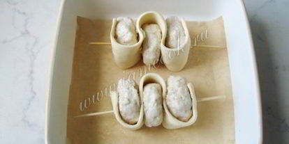 Шаг 5: тефтелей со слоеным тестом на шпажках