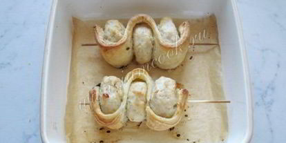 Шаг 6: тефтелей со слоеным тестом на шпажках