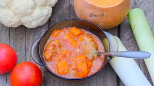 Рецепт Тефтелей в соусе с тыквой