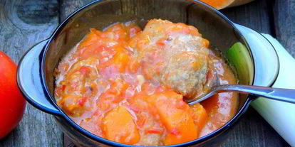 Шаг 6: тефтелей в соусе с тыквой