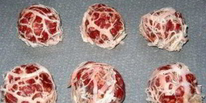 Шаг 5: тефтелек в свиной жировой сетке