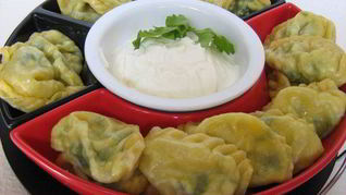 Рецепт Паровых вареников с зеленью и яйцом