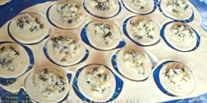 Шаг 6: вареников из теста на кефире с картошкой и грибами