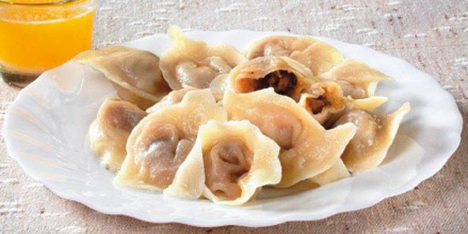 Рецепт вареников с фасолью и грибами